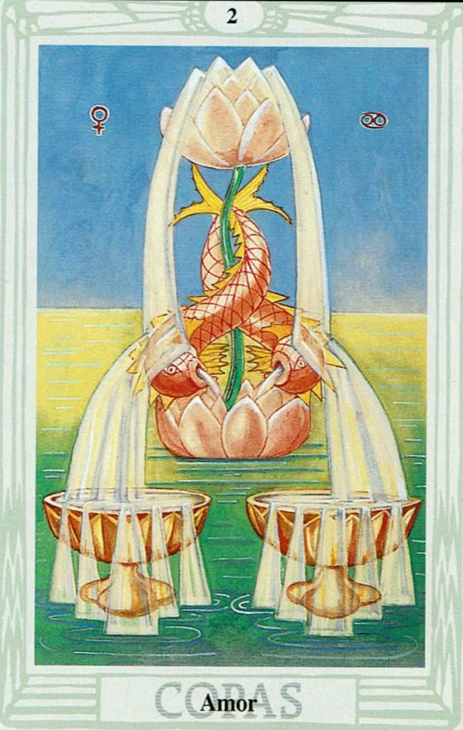 Dos de Copas del Tarot Thoth