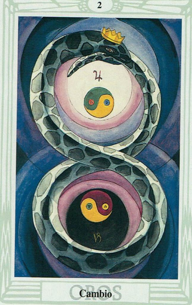 Dos de Oros del Tarot Thoth