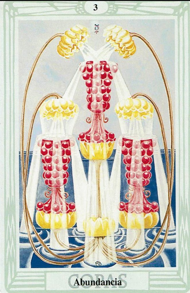 Tres de Copas del Tarot Thoth