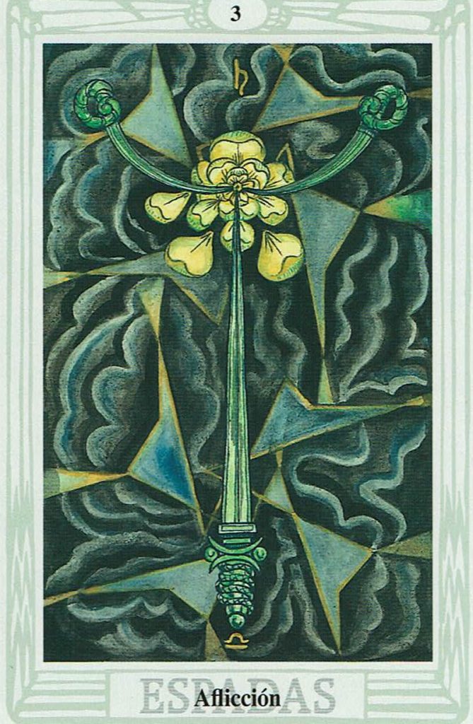 Tres de Espadas del Tarot Thoth