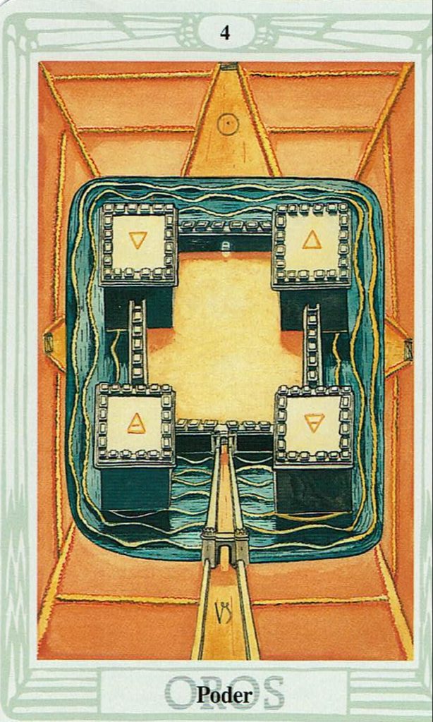 Cuatro de Oros del Tarot Thoth