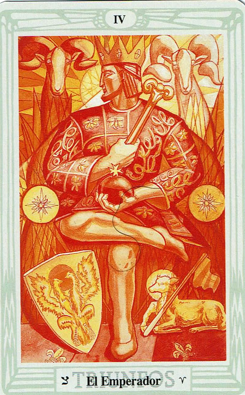 El Diablo Y El Emperador Tarot 04 - El emperador - Aleister Crowley Tarot Thoth