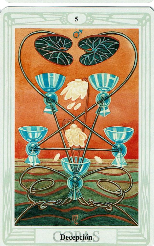 Cinco de Copas del Tarot Thoth