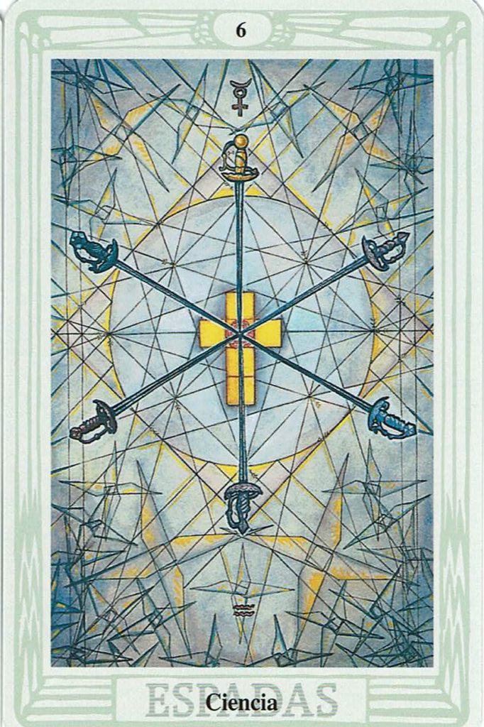Seis de Espadas del Tarot Thoth