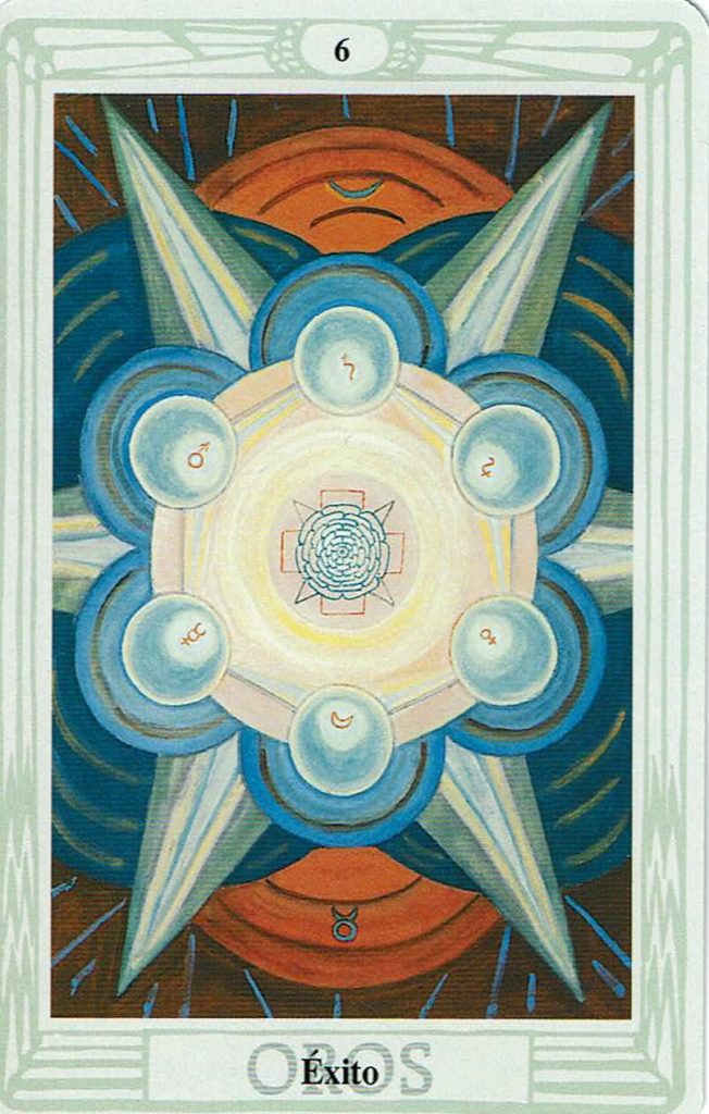 Seis de Oros del Tarot Thoth