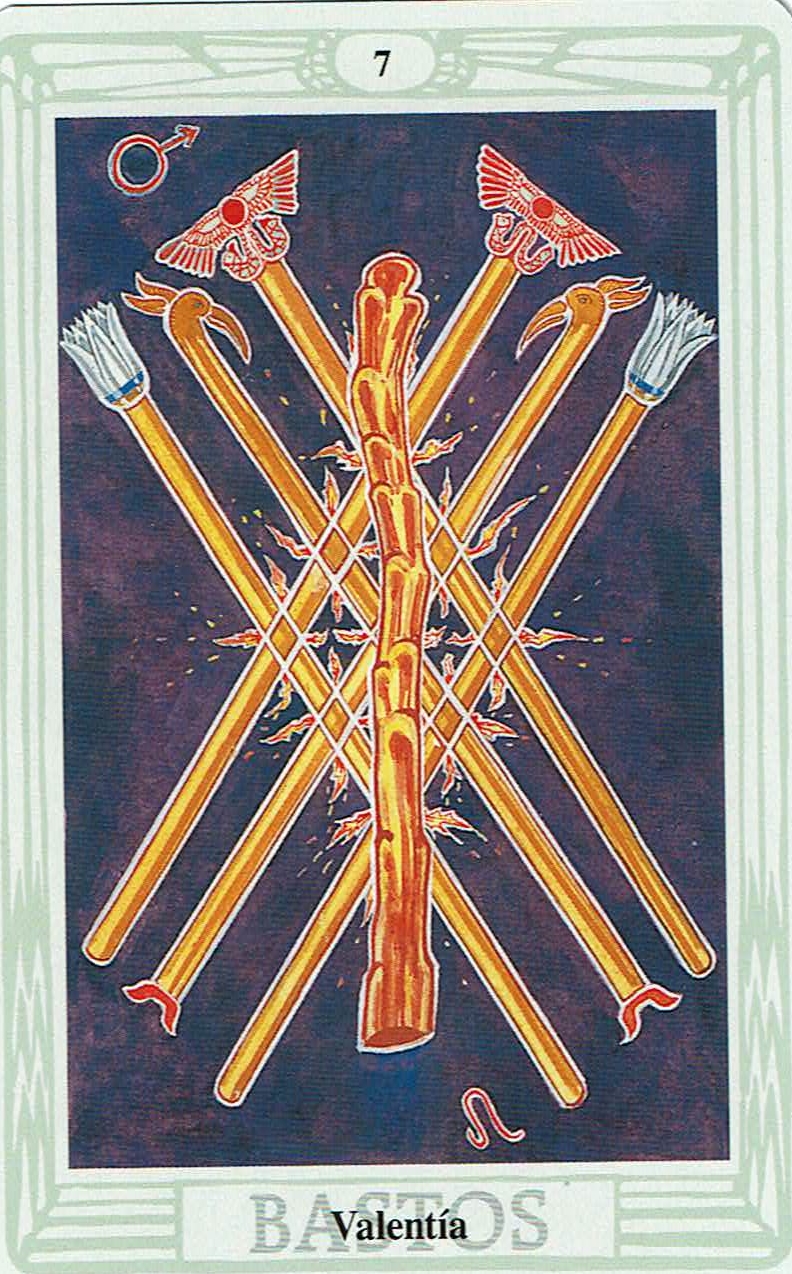 Siete de Bastos Aleister Crowley Tarot Thoth