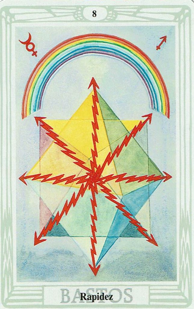 Ocho de Bastos del Tarot Thoth