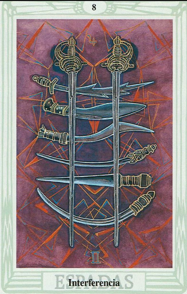 Ocho de Espadas del Tarot Thoth