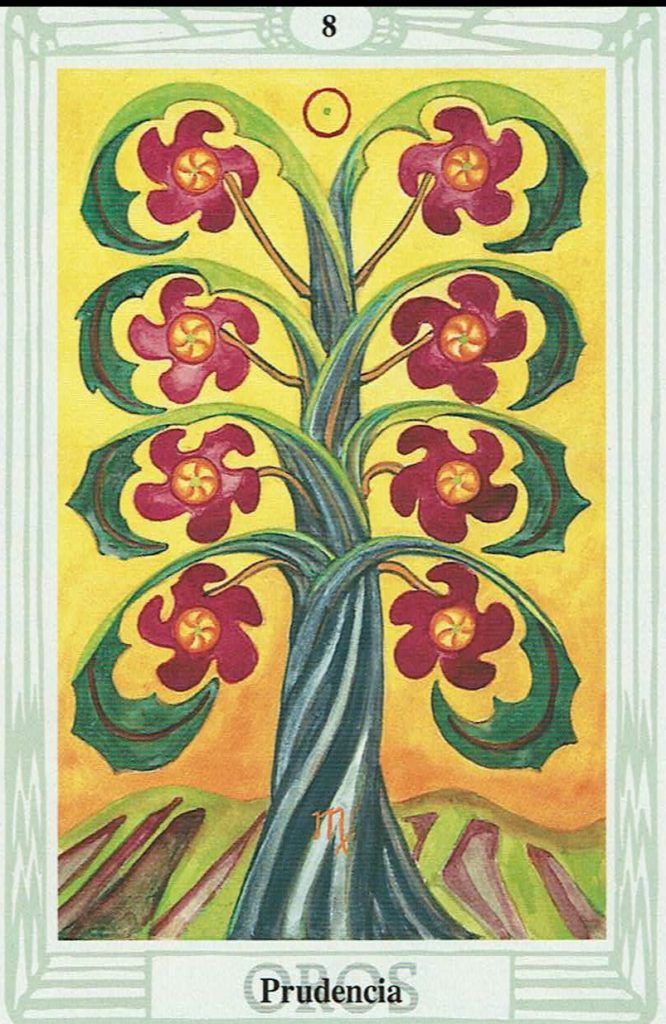 Ocho de Oros del Tarot Thoth