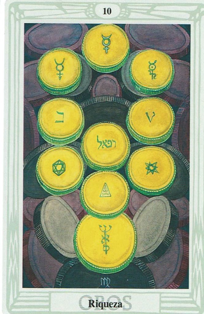Diez de Oros del Tarot Thoth