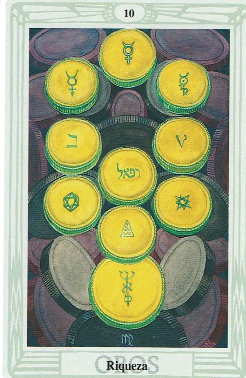 Diez de Oros - Aleister Crowley Tarot Thoth