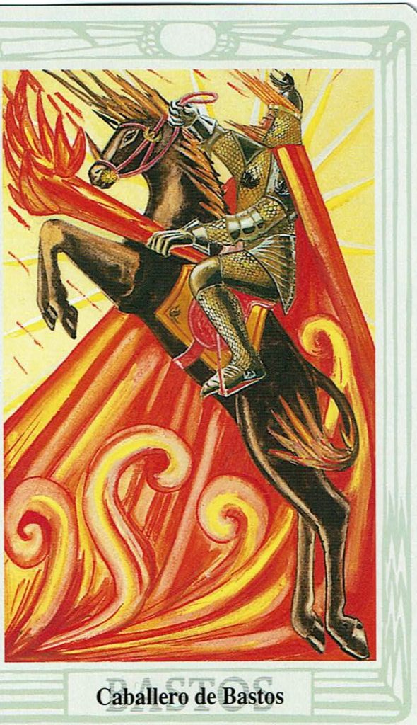 Caballero de Bastos del Tarot Thoth